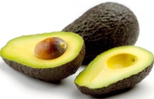 Avocado on white